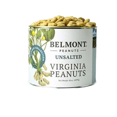 Natural Belmont Unsalted Virginia Peanuts 10 oz. Smart