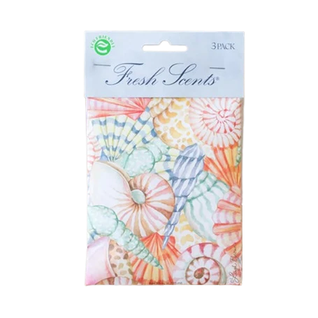 Artisan Fresh Scents Sea Shells Sachets 3-Pack Enhanced