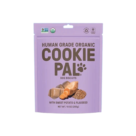 Breathable Cookie Pal Organic Dog Treats Sweet Potato Flaxseed Biscuits Outstanding