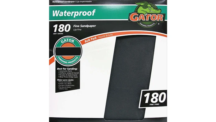 Dependable Gator 9 x 11 Waterproof 180-Grit Fine Sandpaper Single Sheet Original