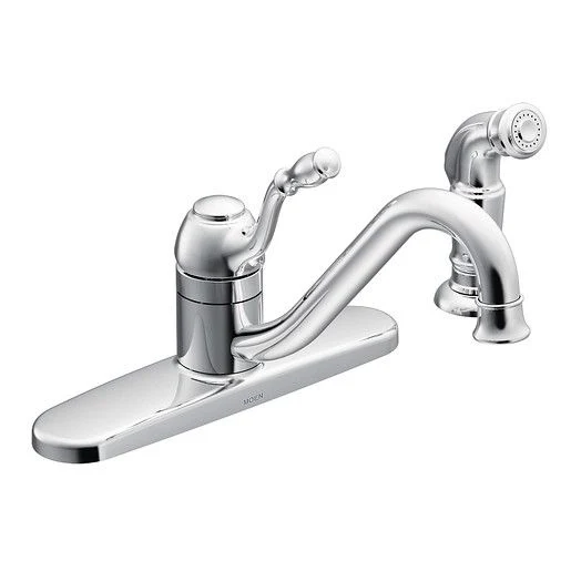 Expertly Made Moen Lindley Chrome One Handle Low Arc Pullout Kitchen Faucet Pure