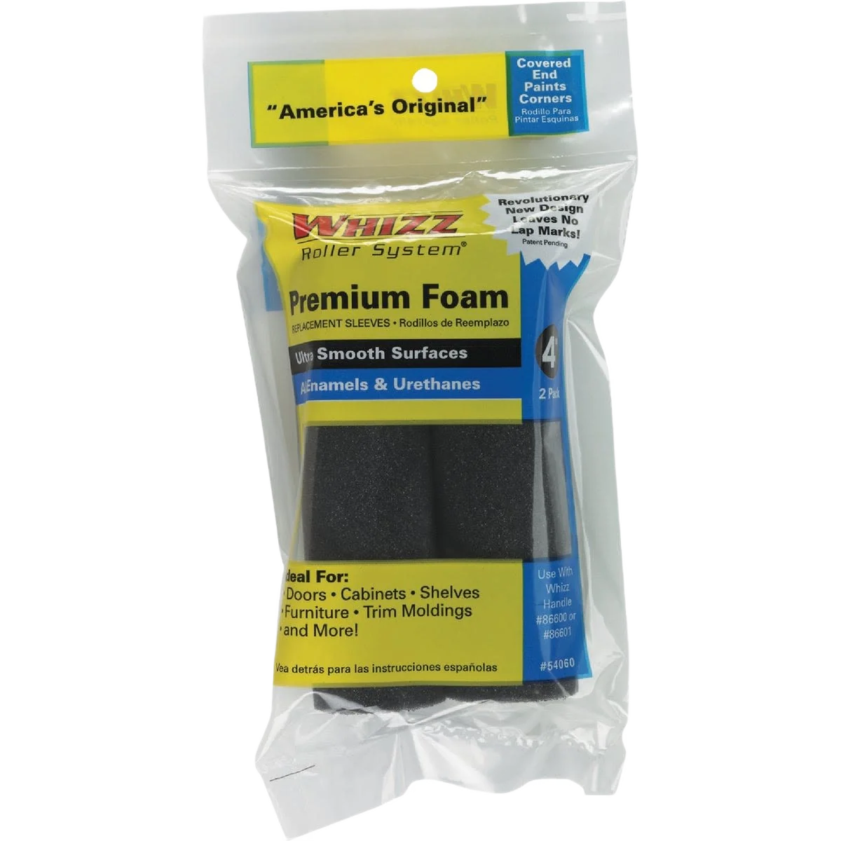 Secure Whizz Premium Black Mini Foam Roller Cover 4 x 1 4 in. 2-Pack Efficient