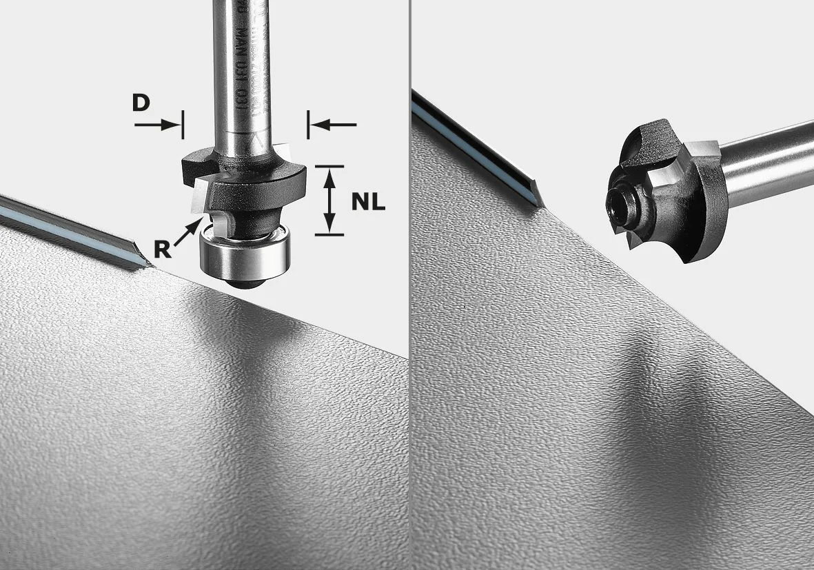 Official Festool 499798 Round Over Router Bit S8 HW R2 D20-KL OFK Professional
