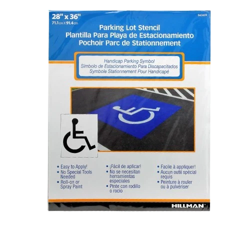 Luxury Hillman Handicapped Parking Symbol Stencil 28 in. x 36 in. Authentic