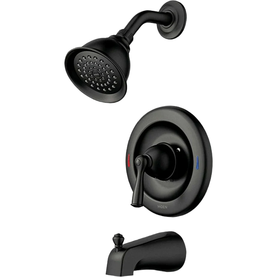 Expertly Made Moen Banbury Matte Black One Handle Tub Shower Faucet Outstanding