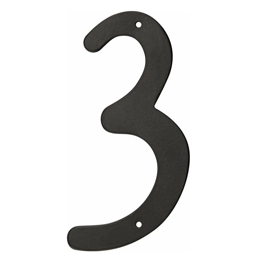 Premium Hillman 4-In. Nail On Aluminum House Number 3 Smooth