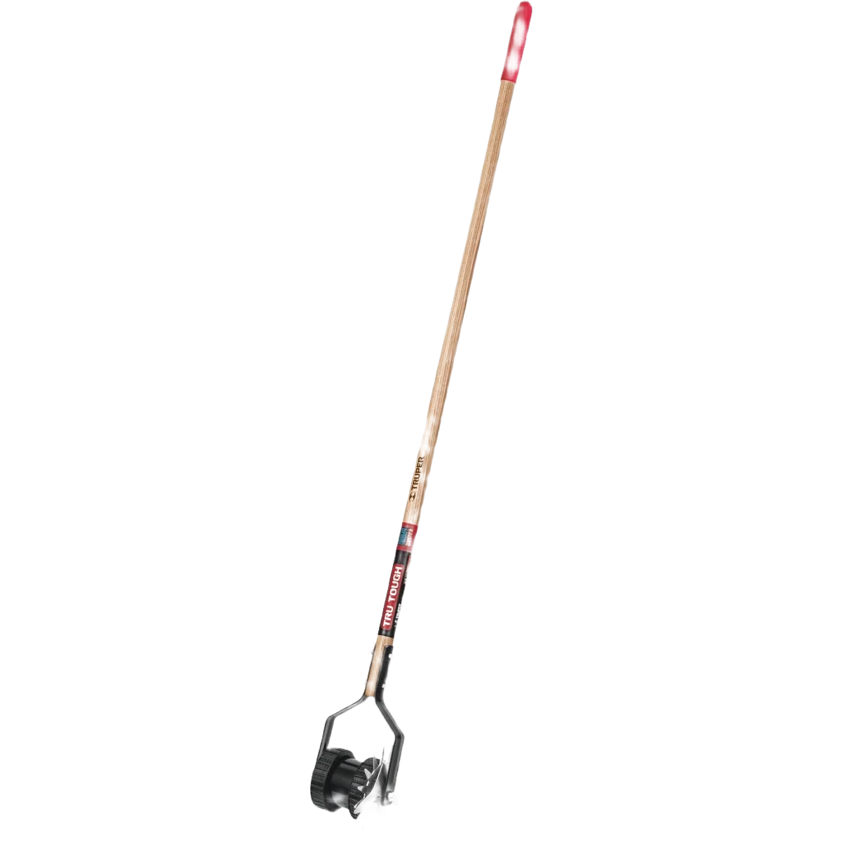 Professional Tru Tough Wood Handle Rotary Double Wheel Manual Lawn Edger 48 in. Functional