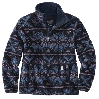 Minimalist Carhartt Women’s 2XL Navy Fairisle Loose Fit Fleece Pullover Exceptional