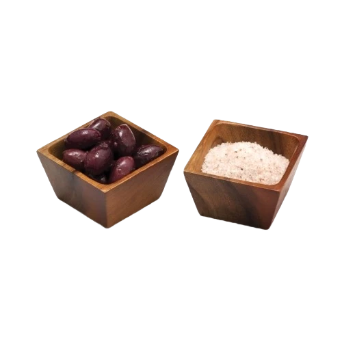 Official Lipper Acacia Square Pinch Bowls Set of 2 Elite