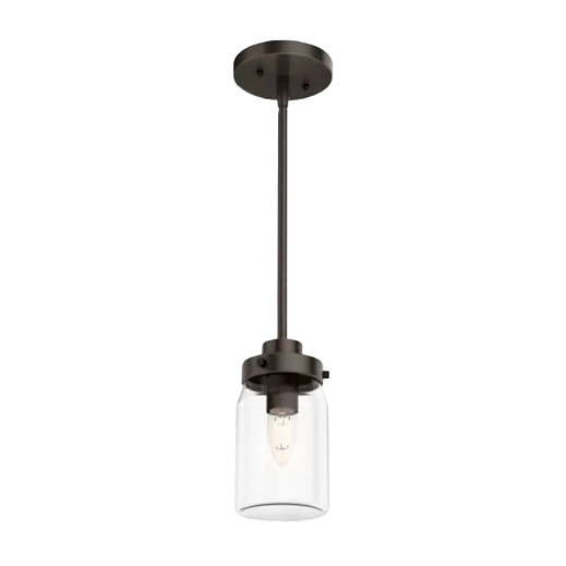 Prestigious Hunter Onyx Bengal One Light Mini Pendant Clean