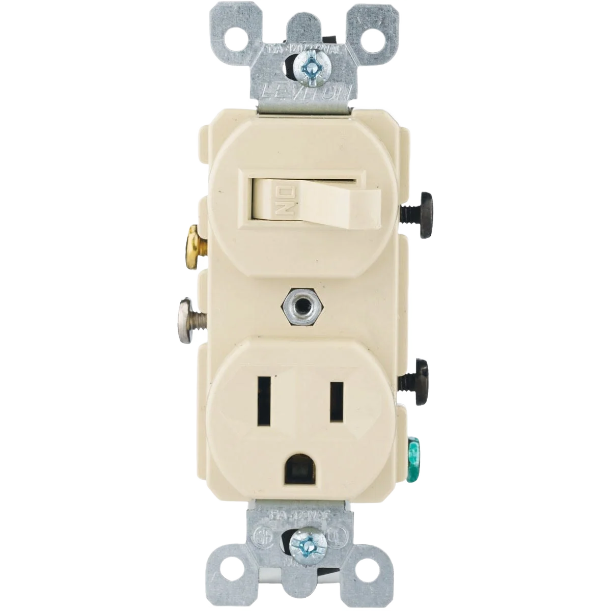 Elegant Leviton Ivory 15A Heavy-Duty Switch And Outlet Breathable