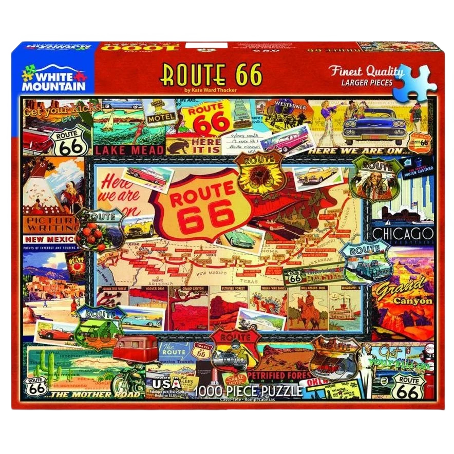 Environmentally Friendly White Mountain Route 66 Jigsaw Puzzle 1 000-PCS Flexible