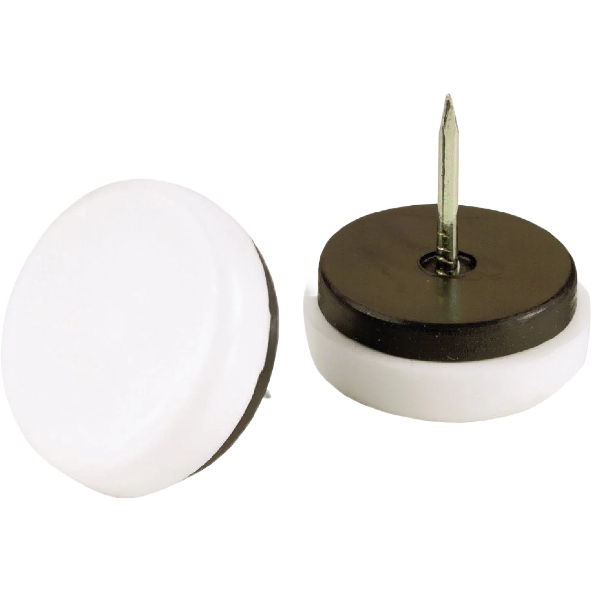 Healthy Do it 7 8 In. Round Nail-On Glide with Rubber Cushion 4-Pack Contemporary