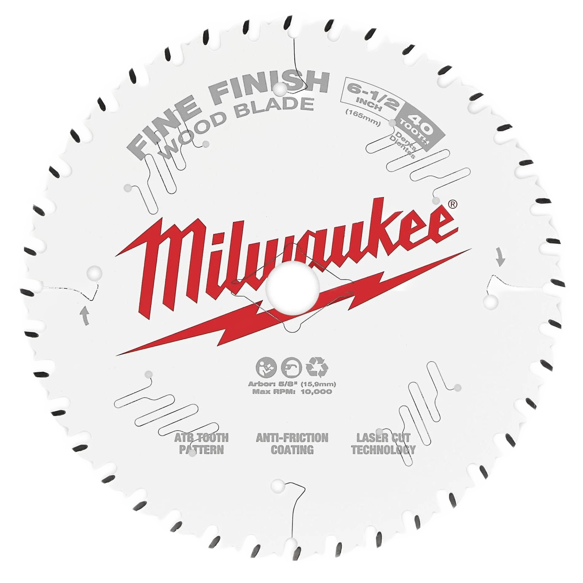 Advanced Milwaukee 6-1 2 40 Tooth Fine Finish Circular Saw Blade Dependable