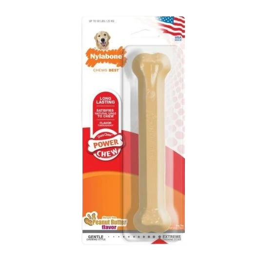 Official Nylabone Peanut Butter Flavor Giant Power Chew Bone Original Design