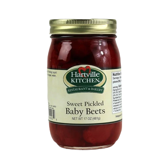 Authentic Hartville Kitchen Sweet Pickled Baby Beets 17 oz. Proven