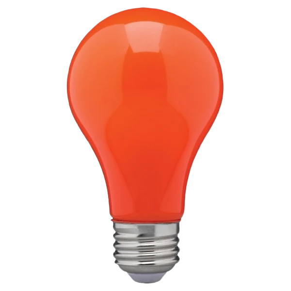 Selected Satco LED A19 Orange Medium Base Light Bulb Traditional
