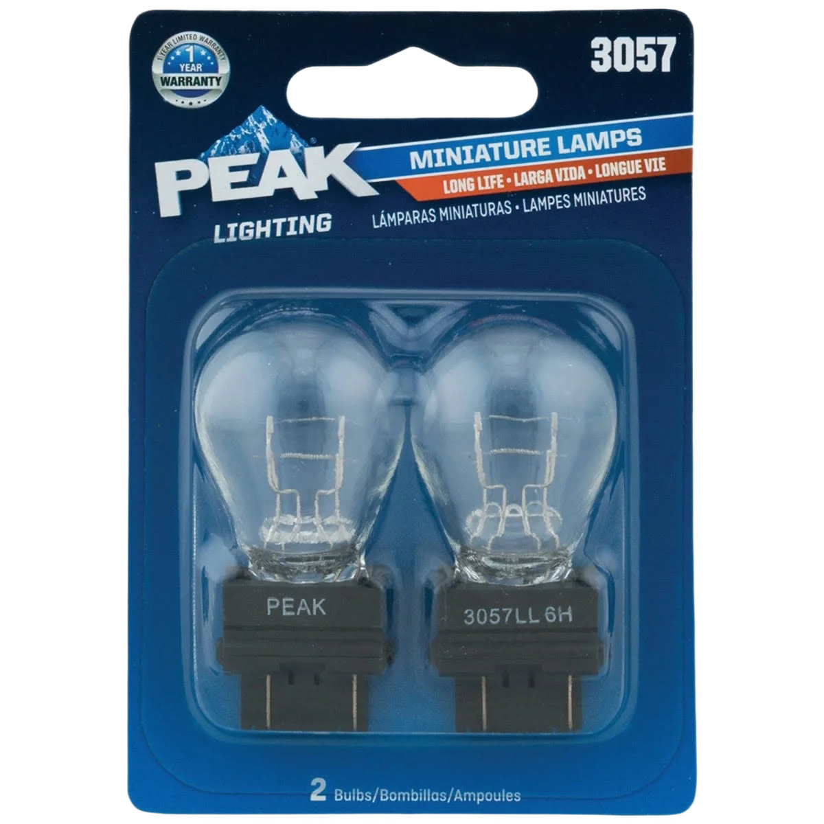 Exceptional PEAK 3057 12.8V 14V Mini Automotive Light Bulb 2-Pack Detailed
