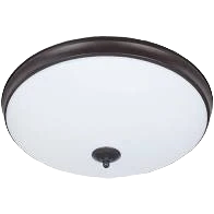 Minimalist Good Earth Lighting Legacy Flush Mount Bronze LED Light 19 in. World-Class