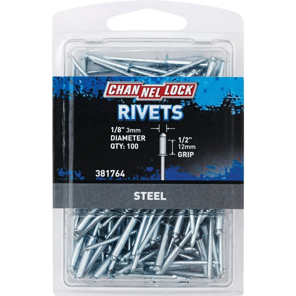 Practical Channellock 1 8 x 1 2 in. Grip Aluminum Multigrip POP Rivet 100-Pack Expertly Made