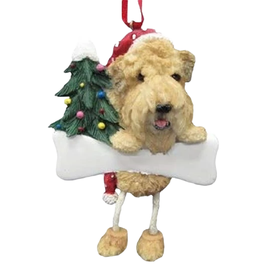 High-Quality E S Pets Personalized Wheaten Dangling Legs Ornament Elegant