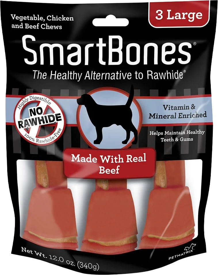 Top-Quality SmartBones Large Beef Chews for Dogs 3-Pack Proven