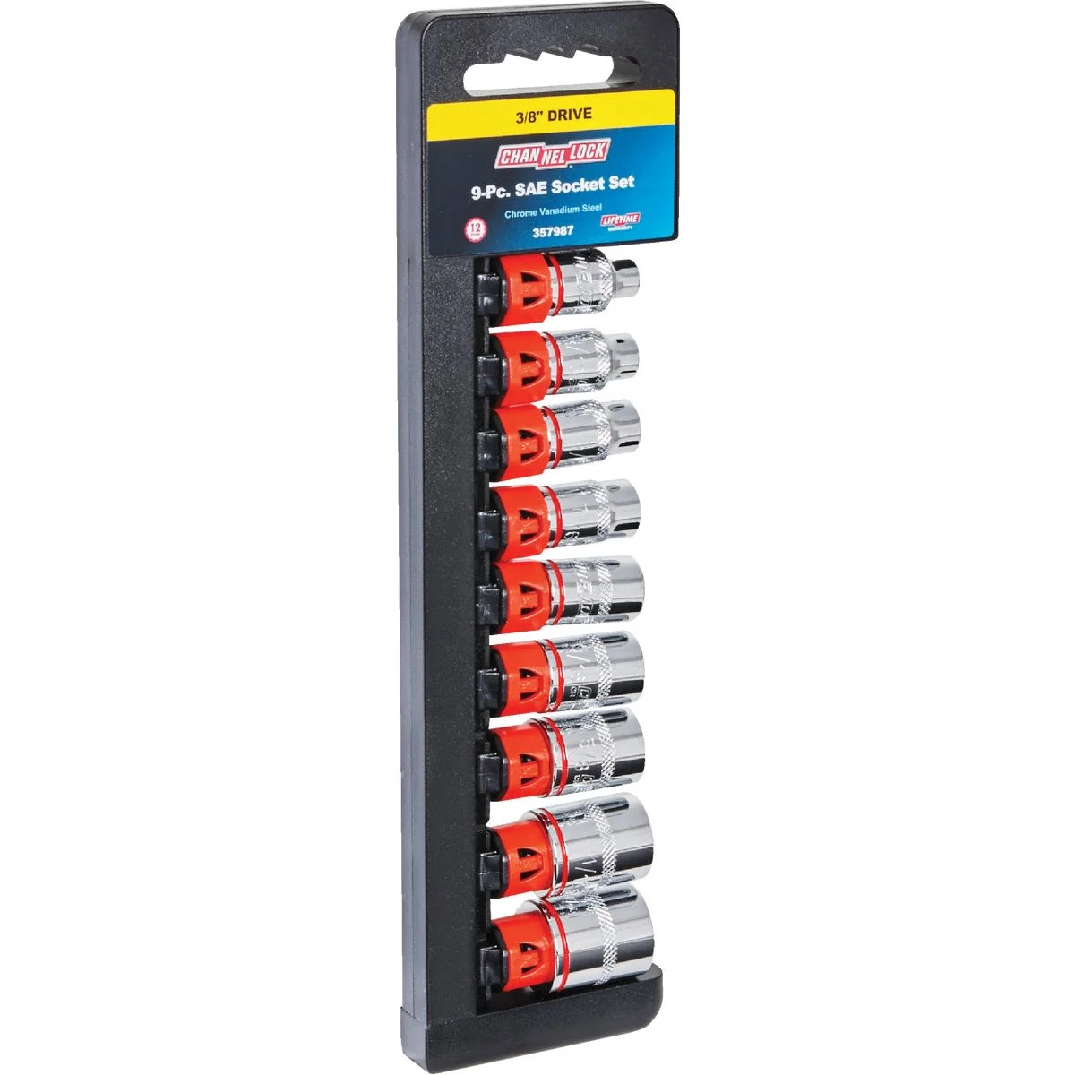 Reliable Channellock 3 8 in. Drive 12-Point Shallow Standard Socket Set 9-Piece Reusable