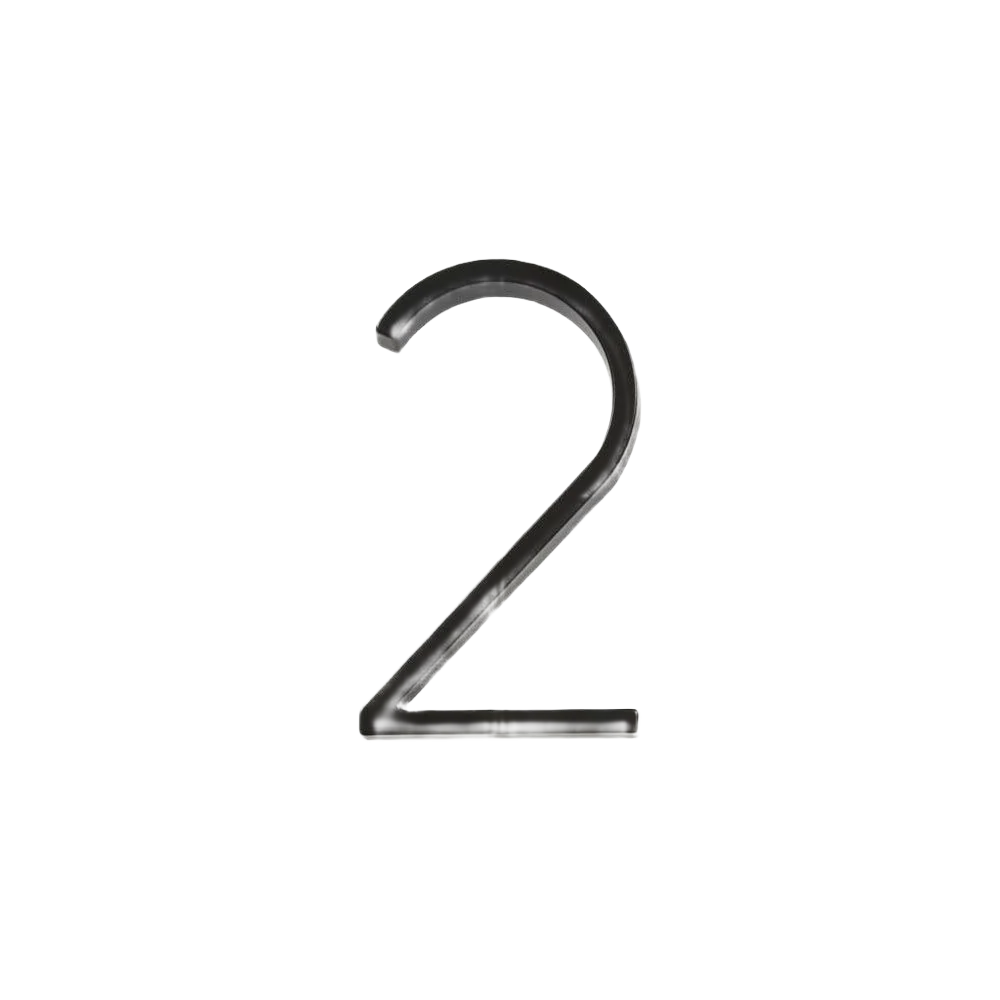 Organic Hillman Distinctions 5-In. Floating Mount Black House Number 2 Unique