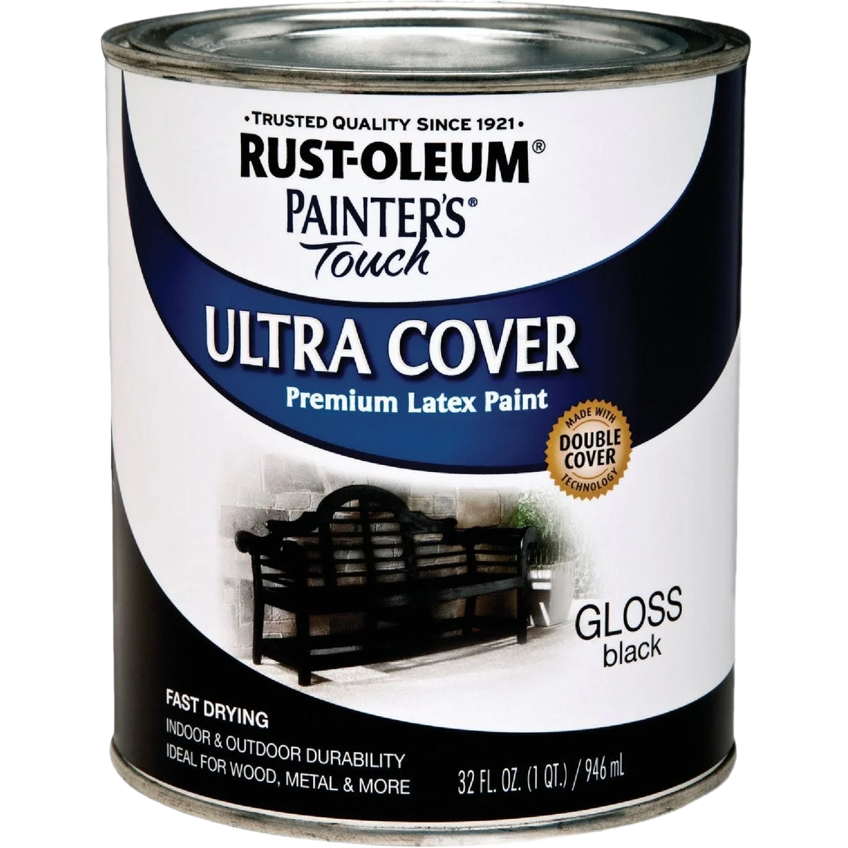 Superior Rust-Oleum Ultra Cover Multi-Purpose Gloss Black Brush-On Paint 1 Quart Quality