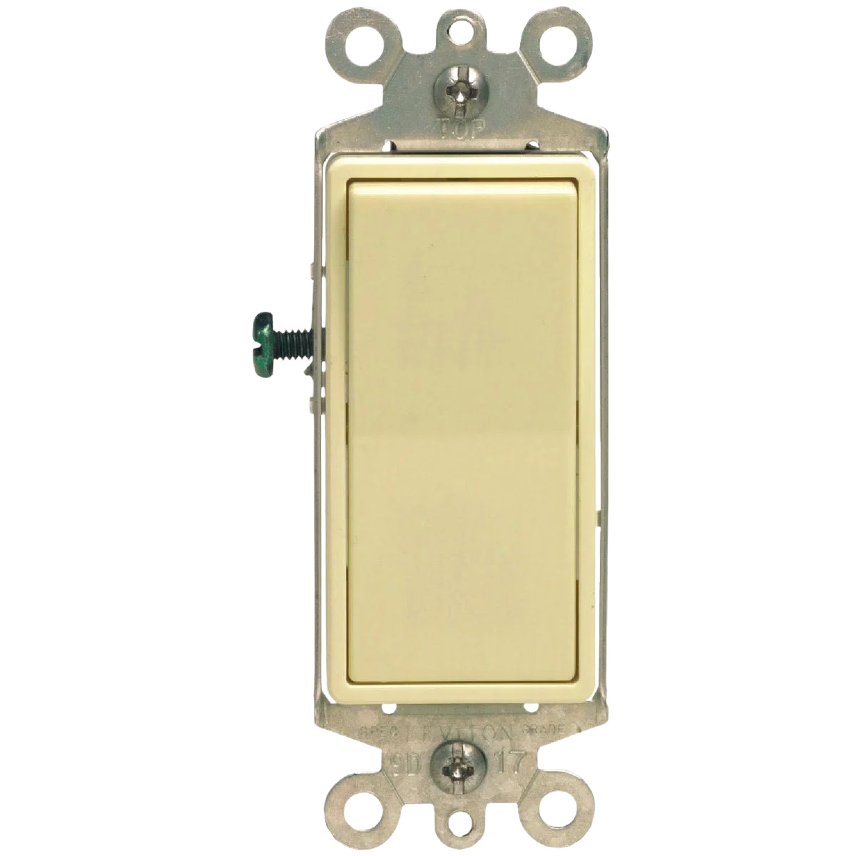 Dependable Leviton Decora 15 Amp Ivory Rocker Grounded 3-Way Switch Solid