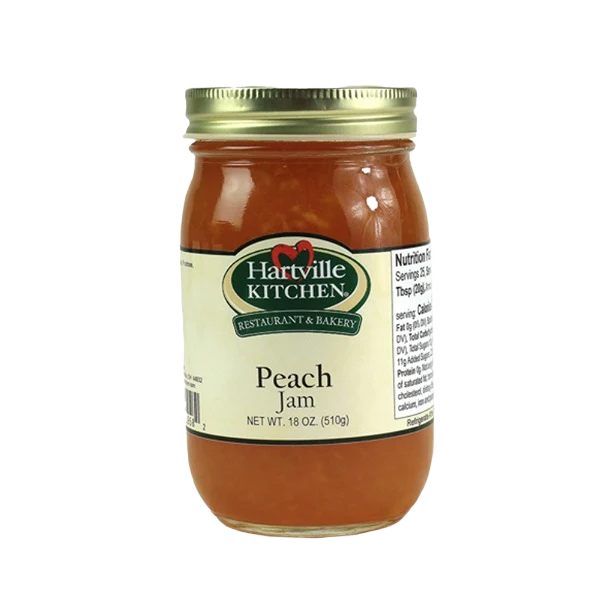 Smooth Hartville Kitchen Peach Jam 18 oz. Natural