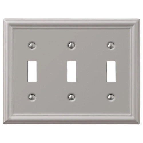 Healthy Amerelle 3 Toggle Chelsea Brush Nickel Wallplate Specialty