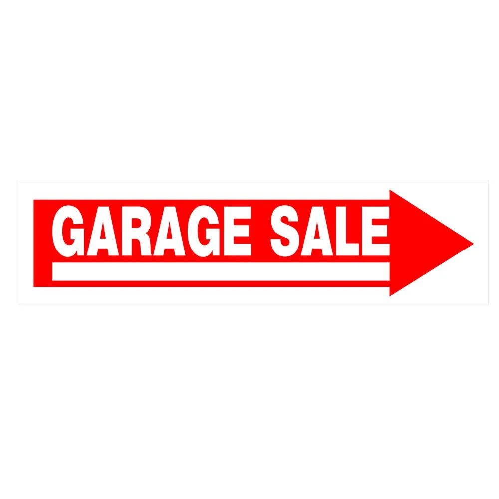 Trendy Hillman 6 in. x 24 in. Corrugated Plastic Garage Sign Organic