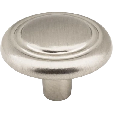 Detailed Hardware Resources Satin Nickel Button Vienna Knob 1-1 4 in. Comfortable