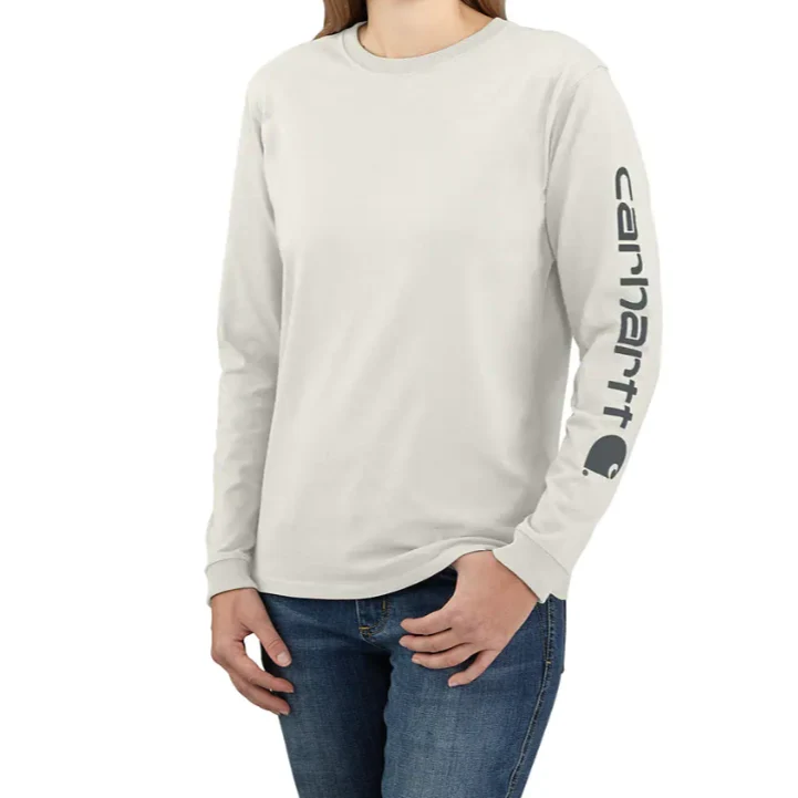 Clean Carhartt Women’s XL Malt Loose Fit Long Sleeve Graphic Shirt Smart