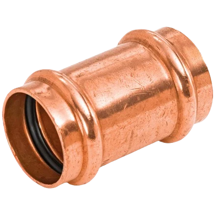 Reusable NIBCO 1 2 x 1 2 Press Copper Coupling without Stop Traditional