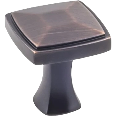 Authentic Hardware Resources Kasa Square Knob Brushed Oil Rubbed Bronze 10-Pack Carefully Designed