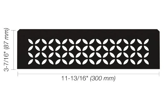 Casual Schluter Matte Black Niche Floral Rectangular Shelf Superior