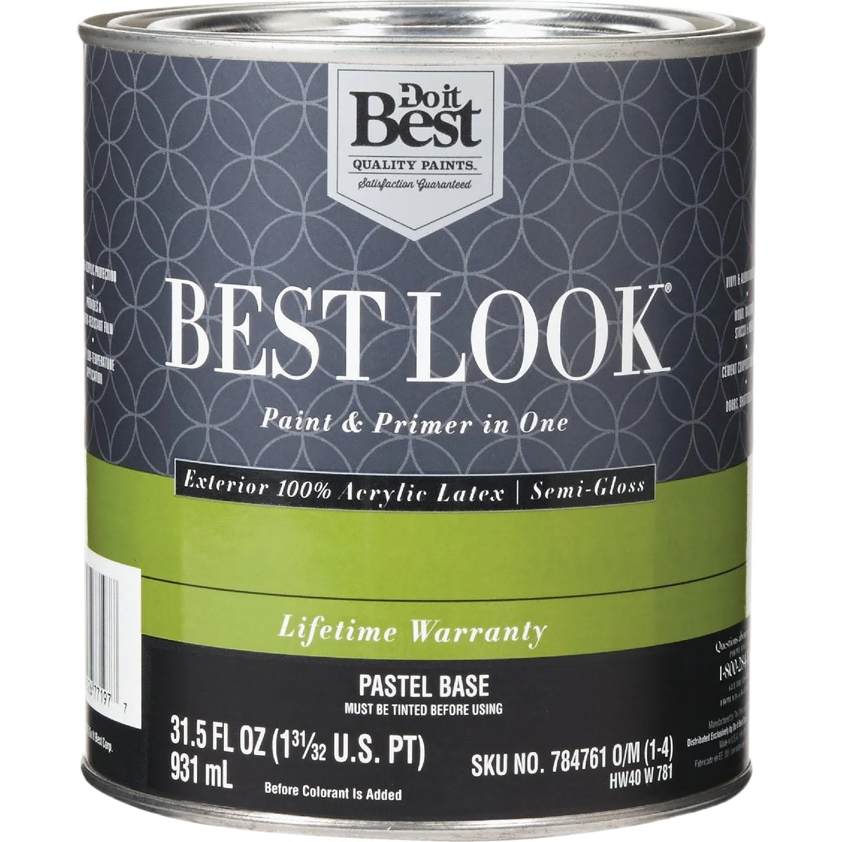 Classic Look 1-qt. Pastel Base Exterior Latex Semi-Gloss Paint Primer In One Prestigious