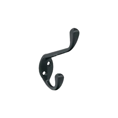 Fine Crafted Amerock Noble Two Prong Matte Black Decorative Wall Hook Refined