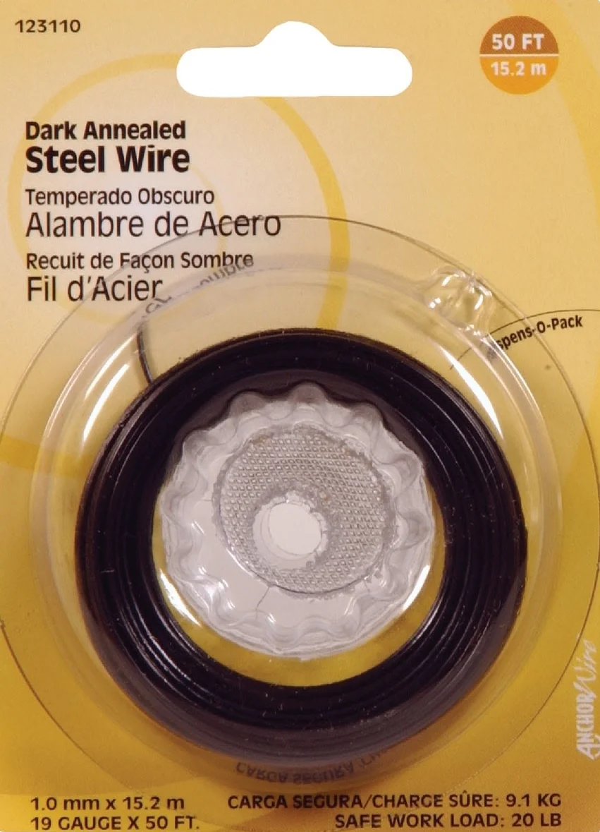 Reusable Hillman 50 Ft. 19 Ga. Dark Annealed Steel General Purpose Wire Refined