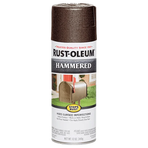 Genuine Rust-Oleum Brown Hammered Spray Paint 12 oz. Powerful