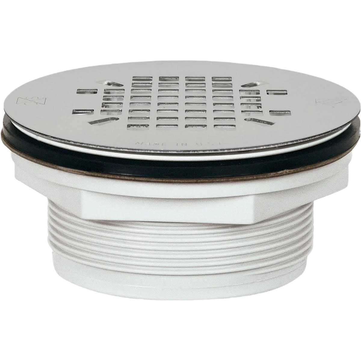 Sophisticated Sioux Chief PVC No-Caulk Stainless Steel Shower Drain Strainer Natural