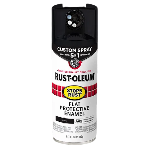 Trusted Rust-Oleum Protective Enamel w 5-in-1 Spray Flat Black World-Class