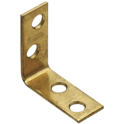 Elite National Hardware 1-1 2 x 5 8 Brass Steel Corner Brace 4-Count Crafted