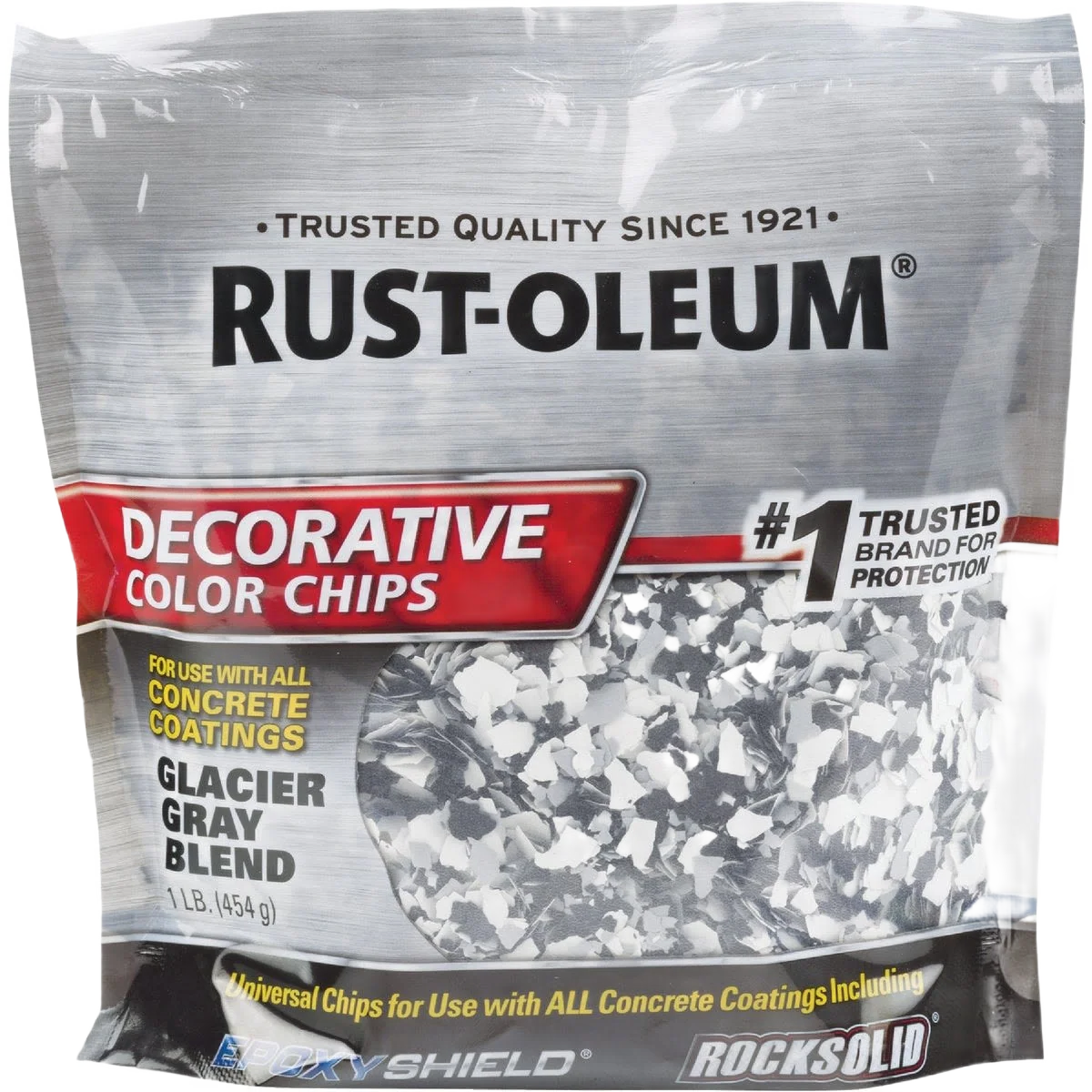 Crafted Rust-Oleum Glacier Decorative Color Chip Concrete Coating 1 lb. Verified