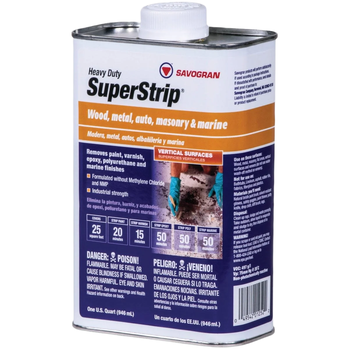 High-Performance Savogran Superstrip Methylene Chloride Paint Varnish Stripper 1 Quart Pure