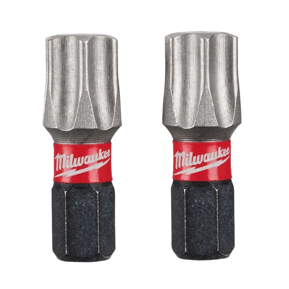Premium Milwaukee SHOCKWAVE™ Impact Duty™ 1 T50 TORX Bits 2-Pack Clean