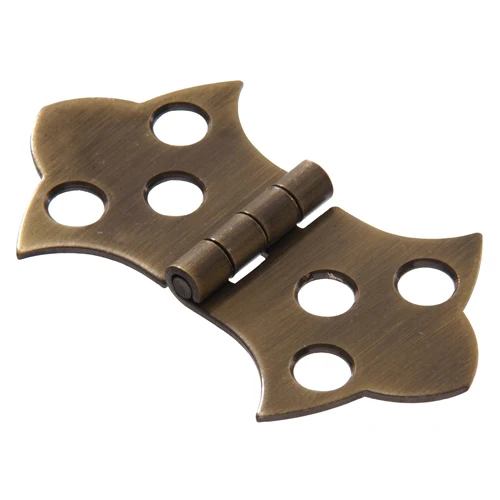 Original Design Hillman 1-11 16 x 3-1 16 Solid Brass Decorative Hinge w Antique Brass Finish Organic