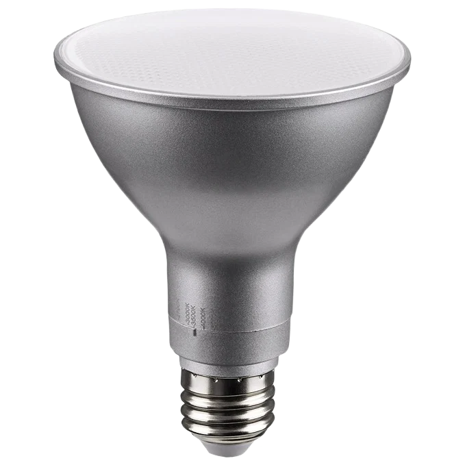 Effective Satco 11 Watt PAR30LN LED 60 Degree Silver Medium Base Light Bulb Recyclable
